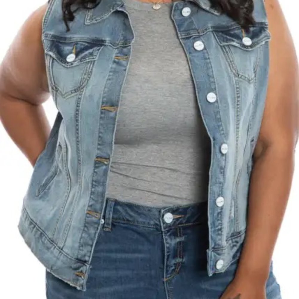 Slink Jeans Denim Vest Size 2 NWT